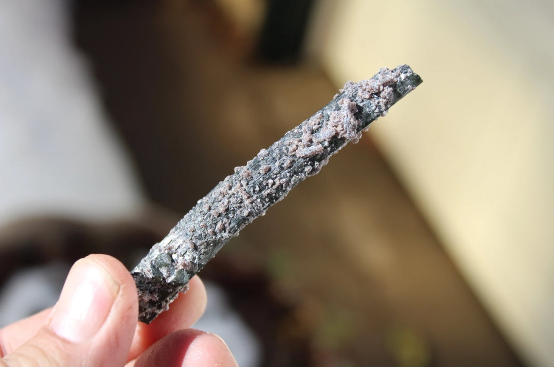 Green Blue Tourmaline with Lepidolite
