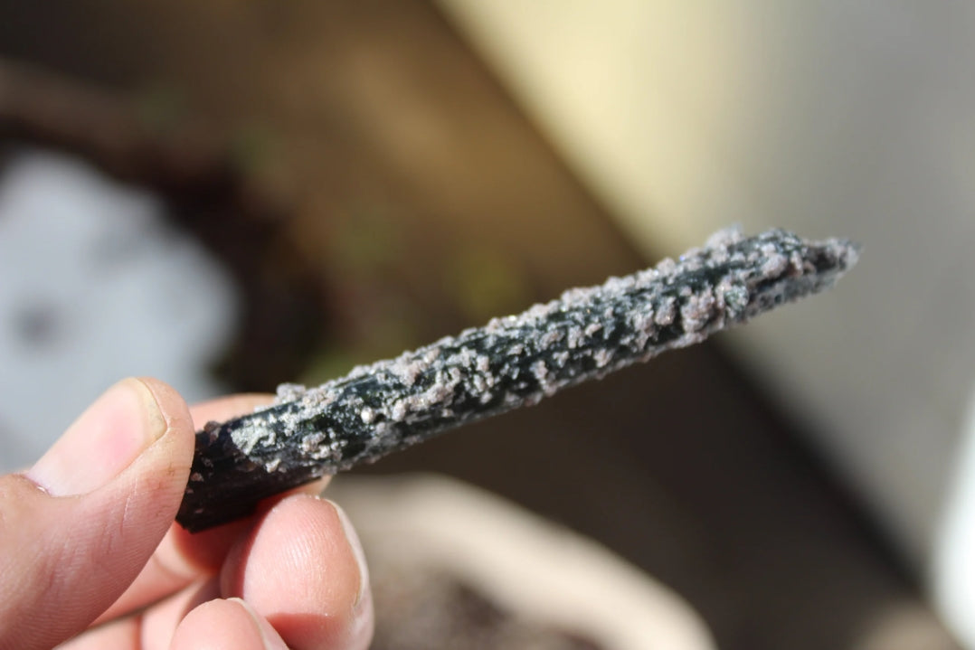 Green Tourmaline with Lepidolite