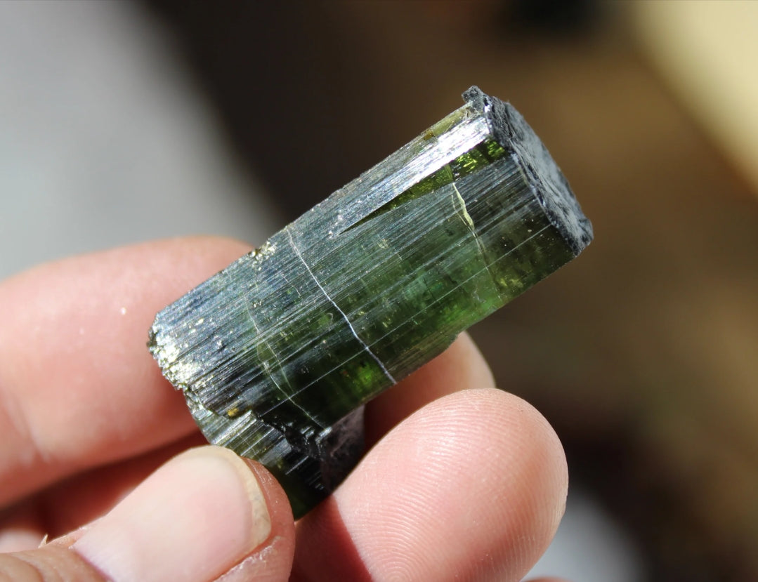 Green, Black and Purple Tourmaline