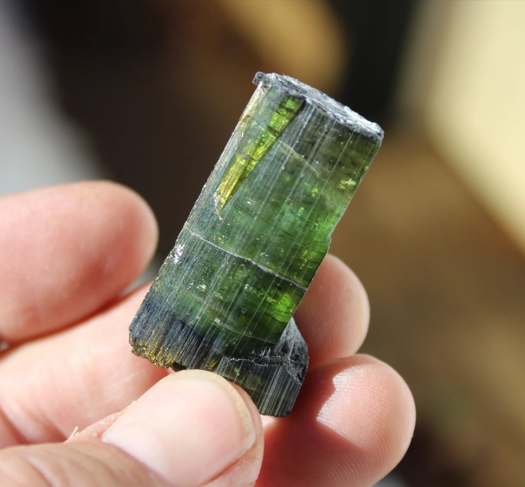 Green, Black and Purple Tourmaline