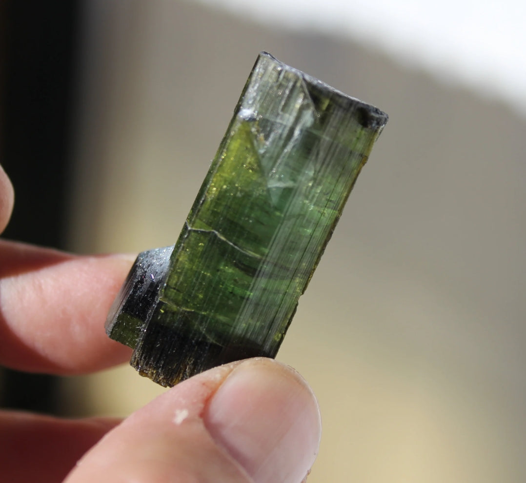 Green, Black and Purple Tourmaline