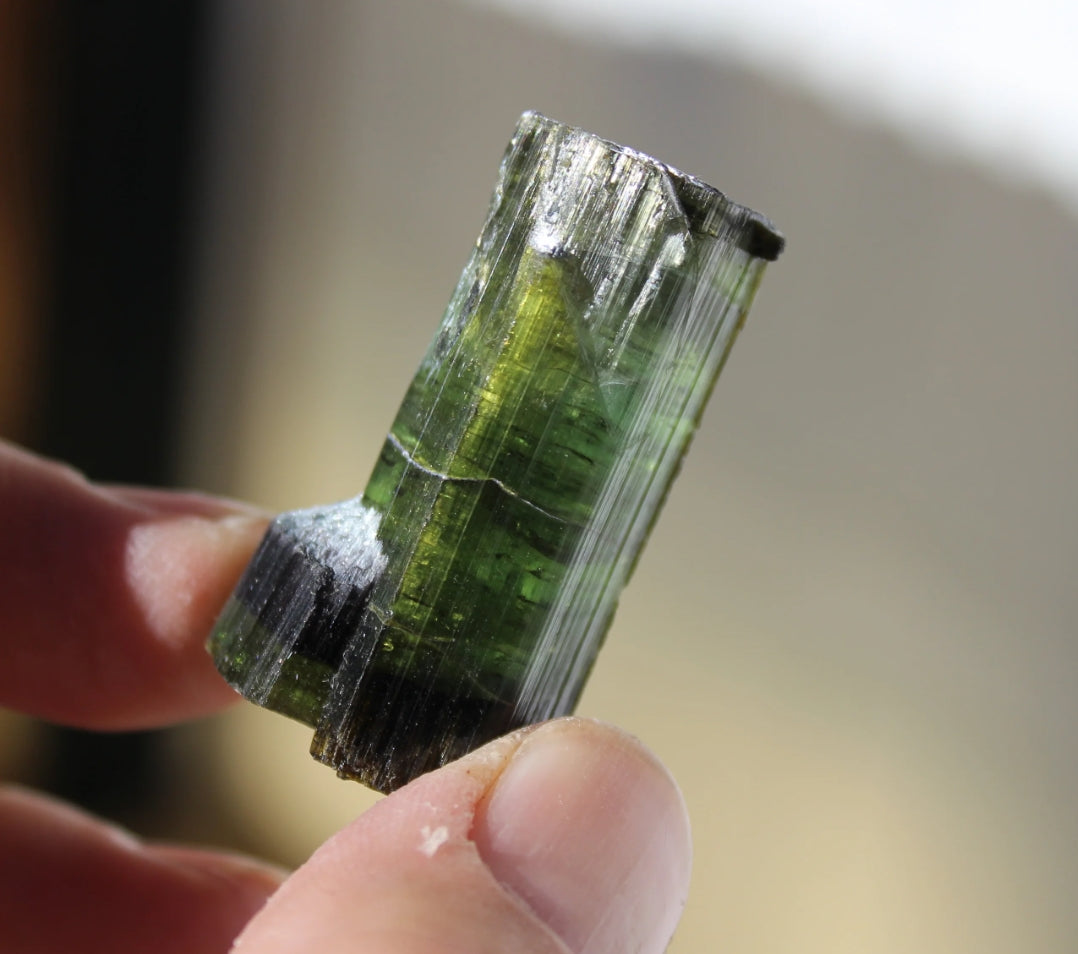 Green, Black and Purple Tourmaline