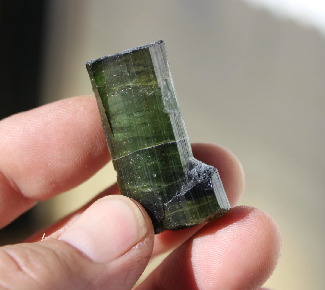 Green, Black and Purple Tourmaline