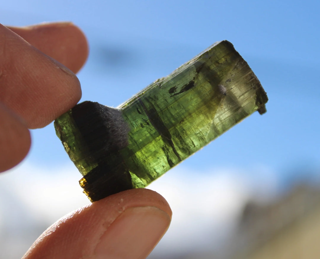 Green, Black and Purple Tourmaline