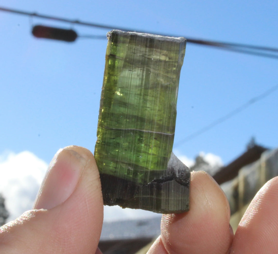 Green, Black and Purple Tourmaline