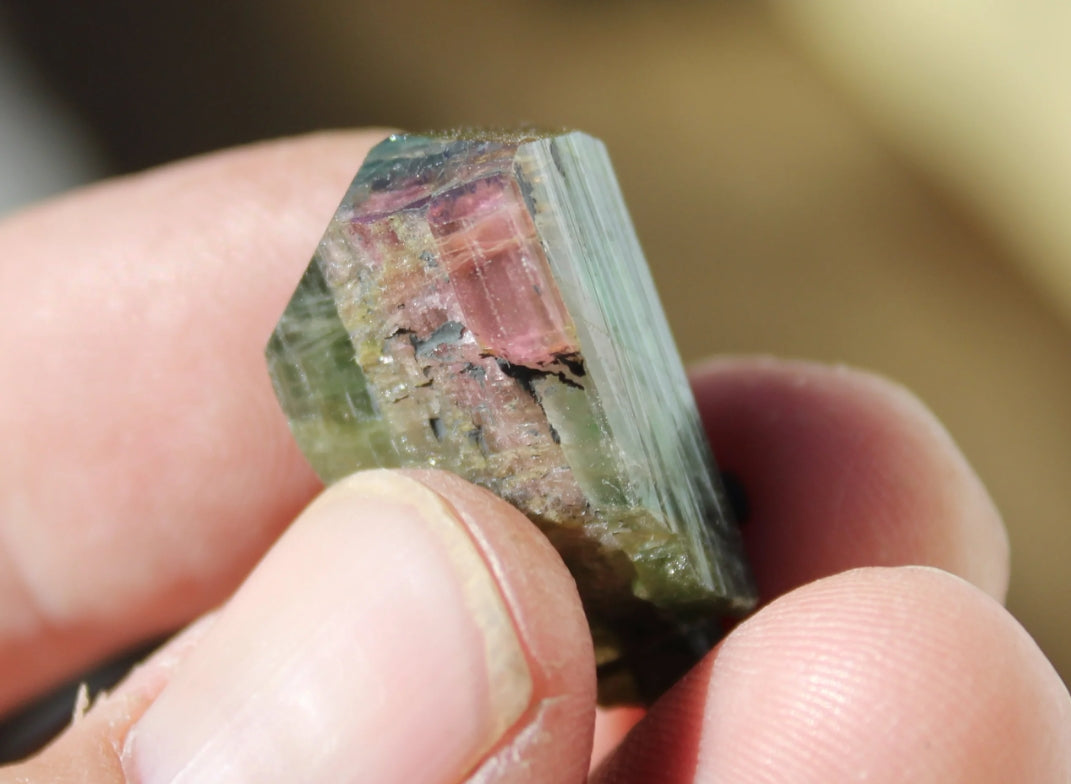 Pink and Green Tourmaline