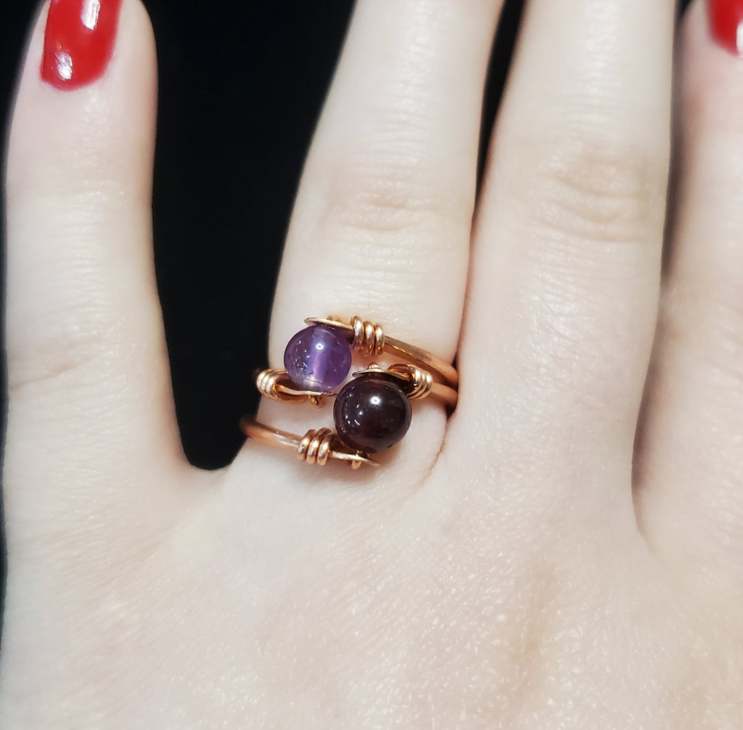 Handmade Lapis Lazuli Copper Ring