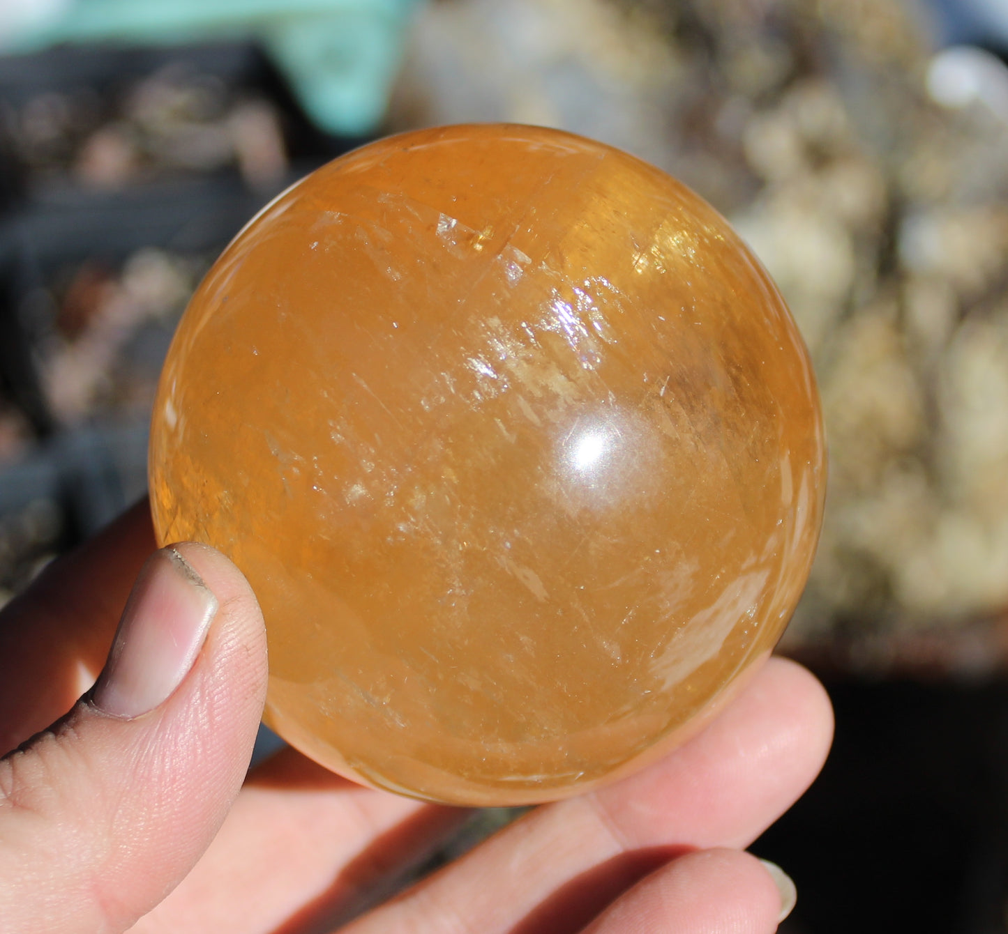 Golden Calcite Sphere