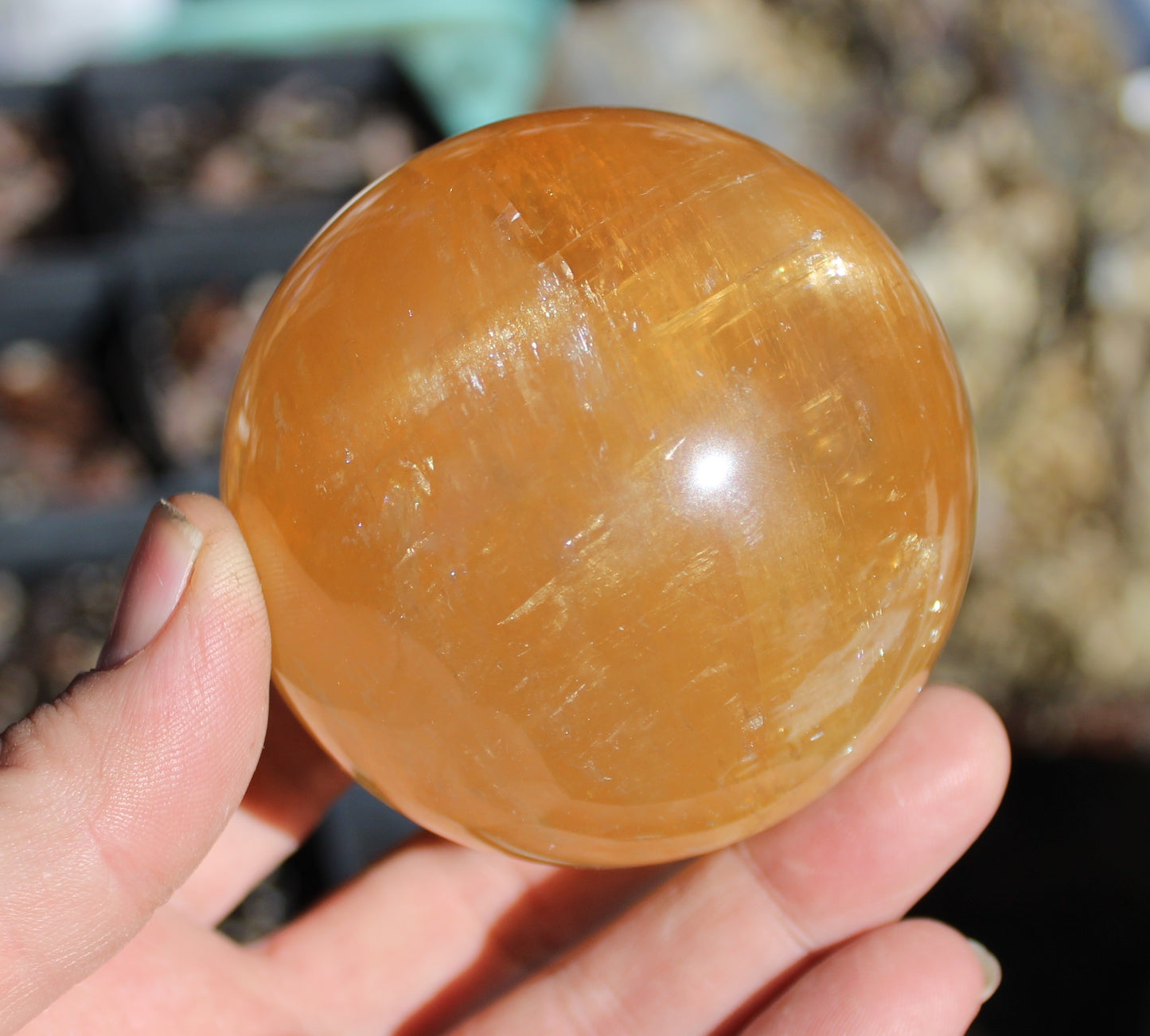 Golden Calcite Sphere