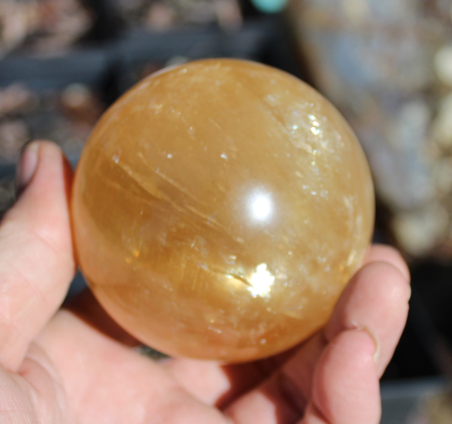 Golden Calcite Sphere