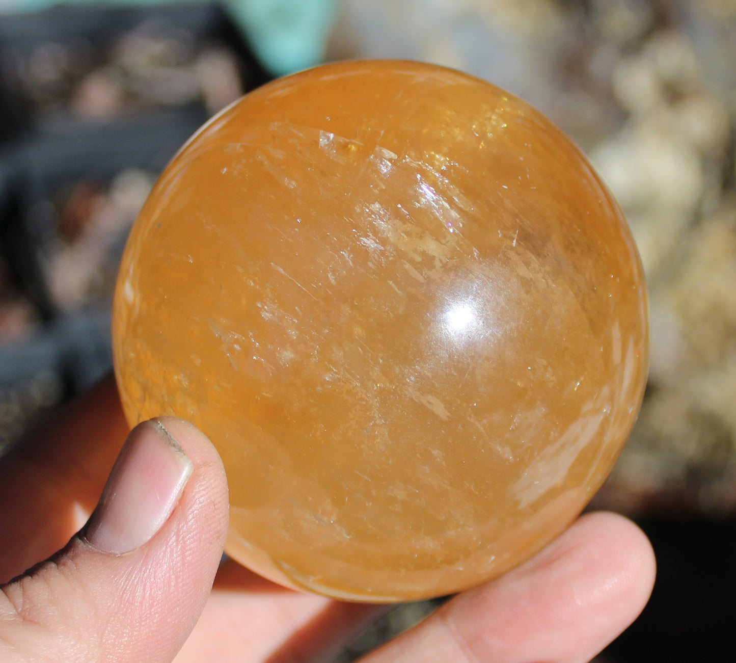 Golden Calcite Sphere
