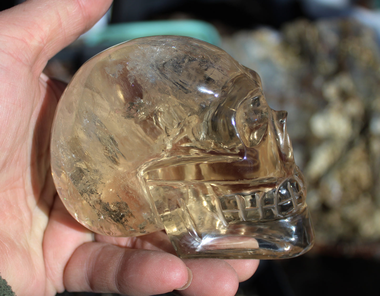 Smokey Citrine Crystal Skull