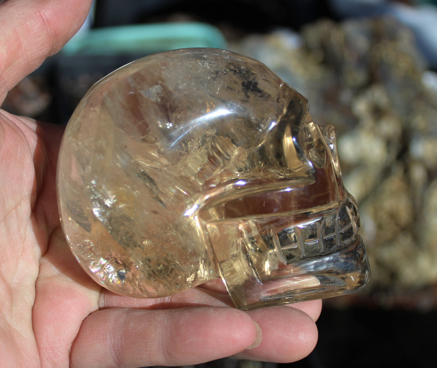 Smokey Citrine Crystal Skull