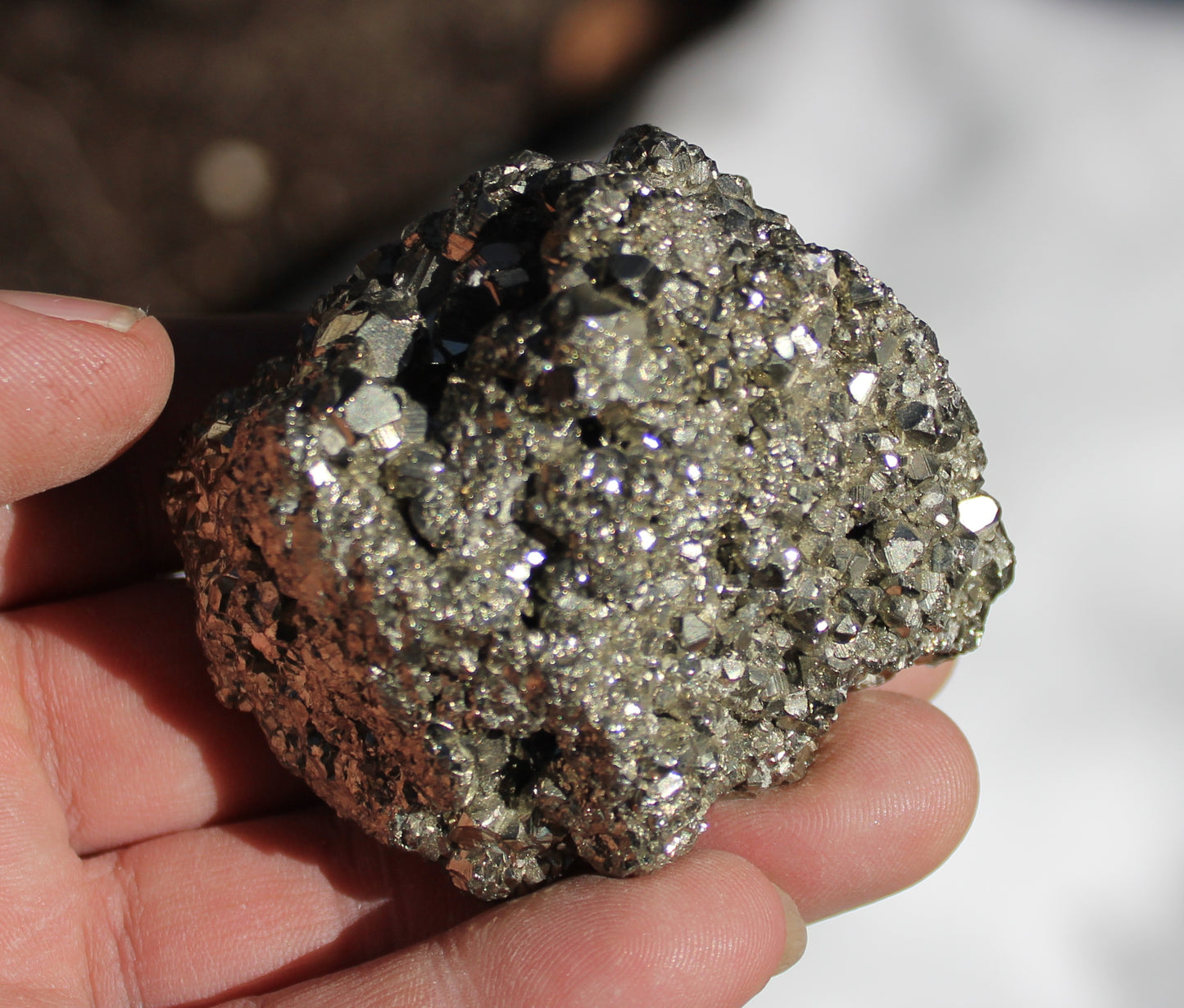 Pyrite Crystal Cluster