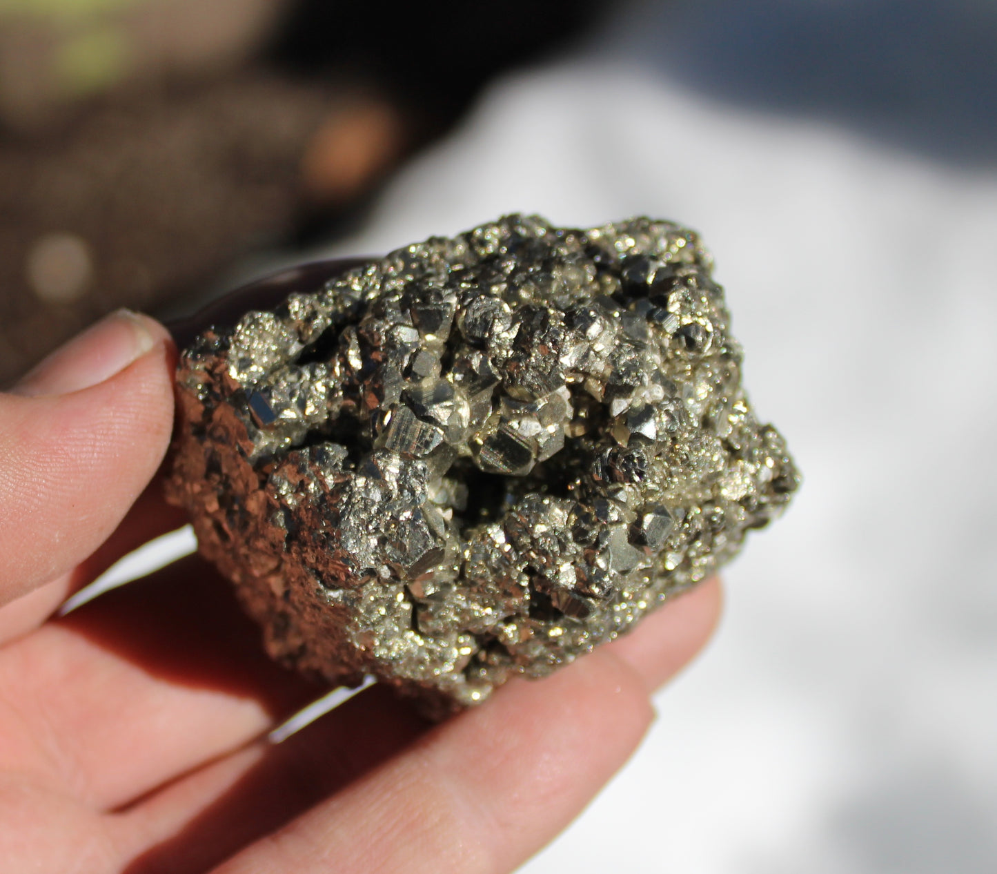 Pyrite Crystal Cluster