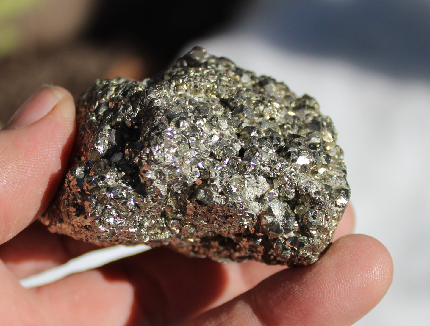 Pyrite Crystal Cluster