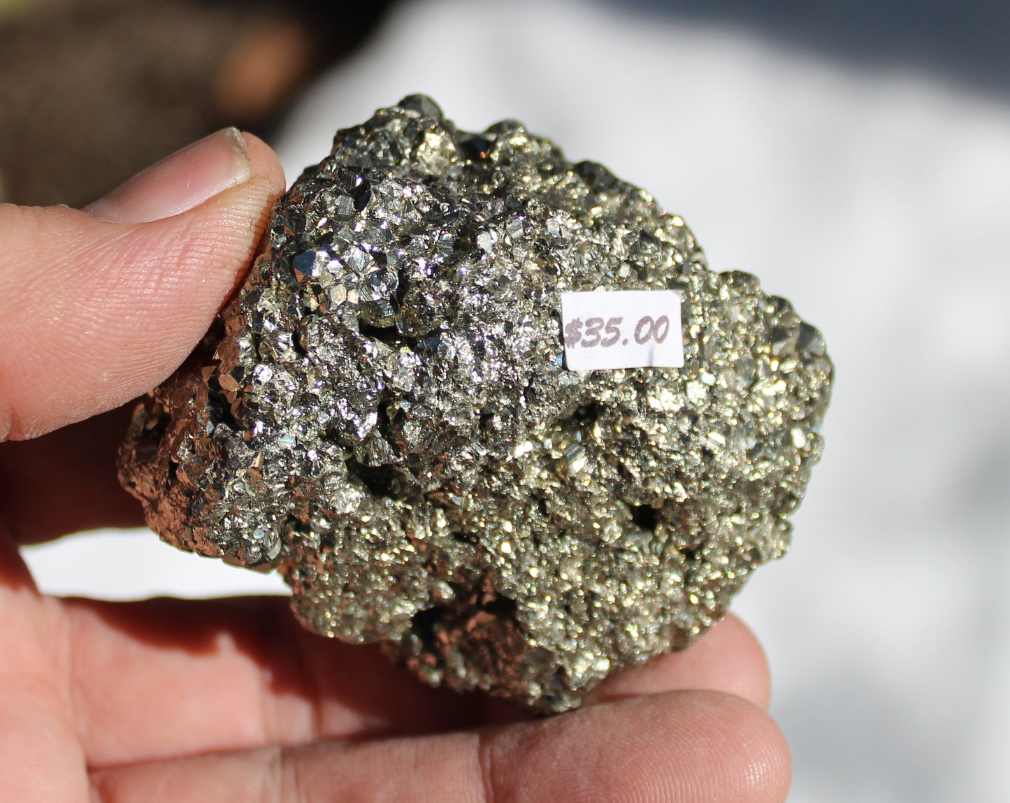 Pyrite Crystal Cluster
