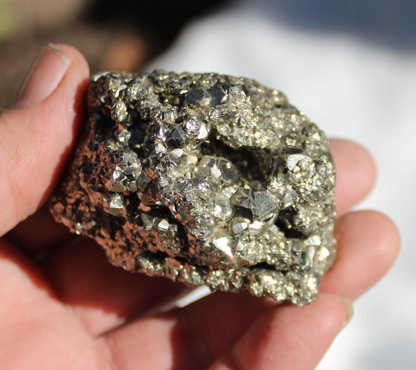 Pyrite Crystal Cluster
