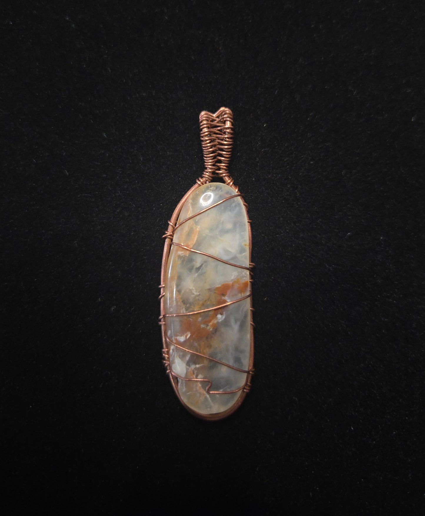 Mount Shasta Nebula Opal Wire Wrap Pendant