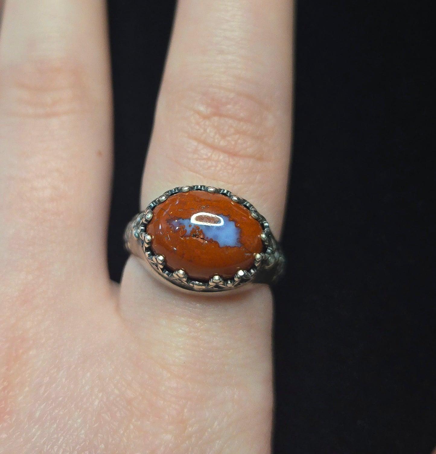 Sterling Silver and Brecciated Red Jasper