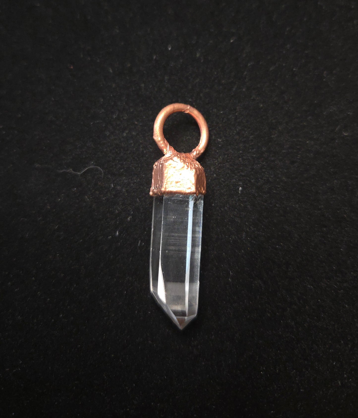 Copper Electroform and Colombian Quartz Pendant