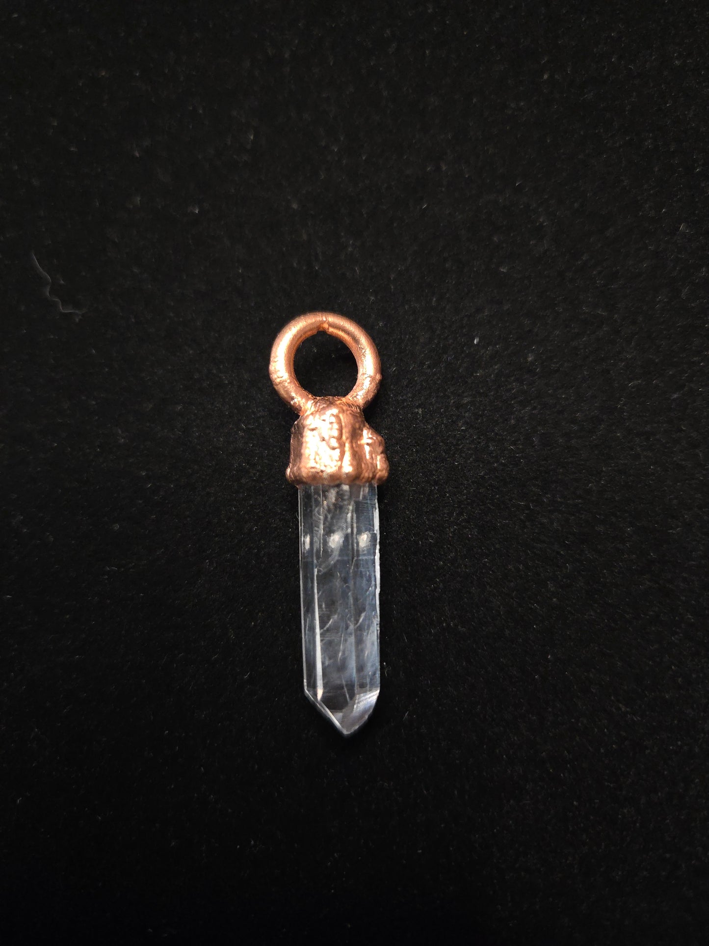 Copper Electroform and Colombian Quartz Pendant