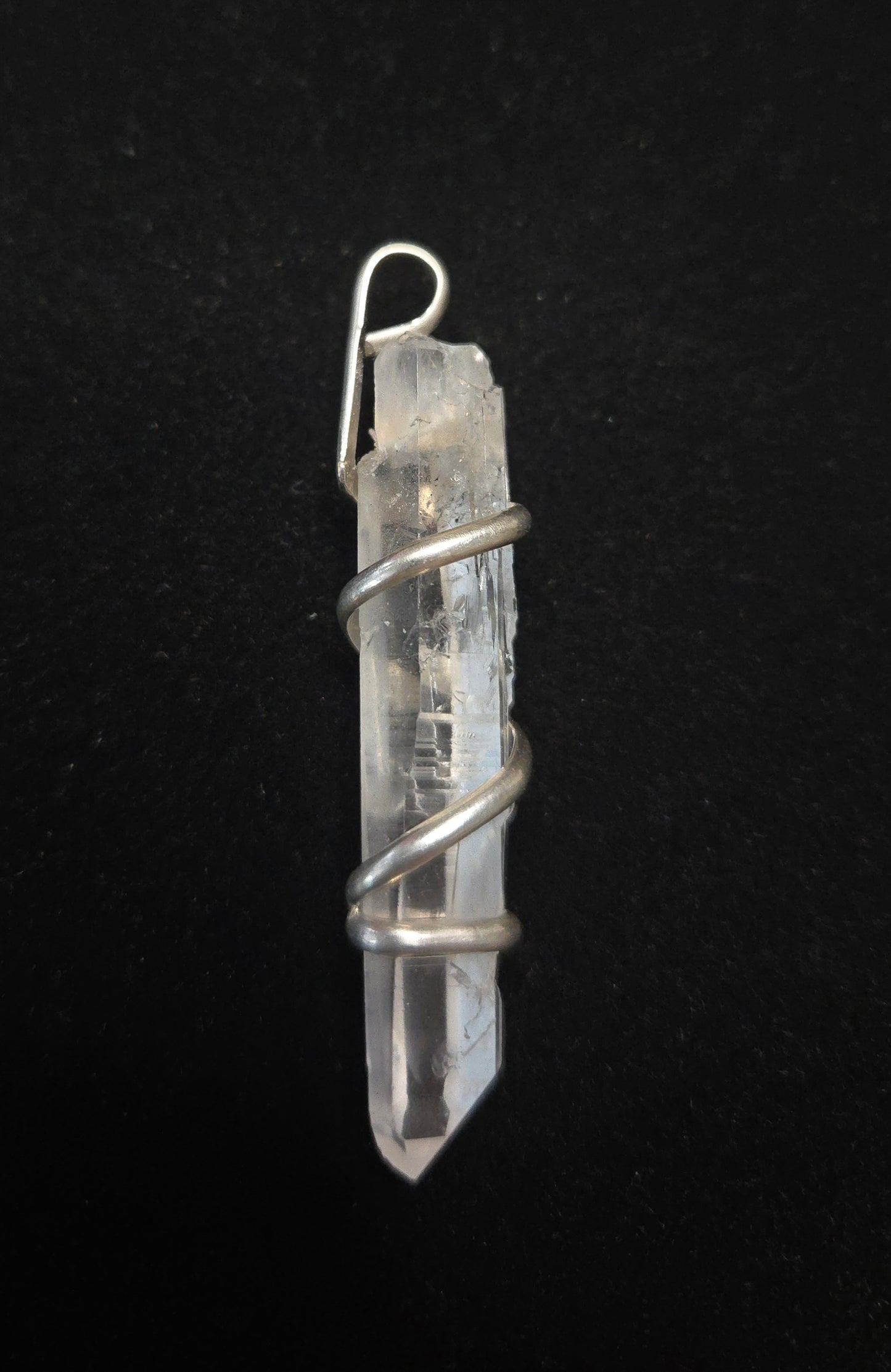 Clear Quartz Sterling Silver Pendant