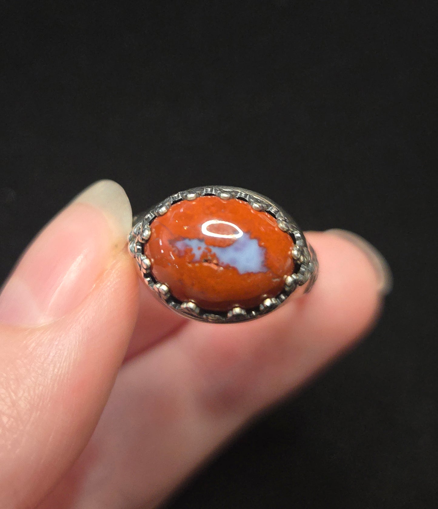 Sterling Silver and Brecciated Red Jasper