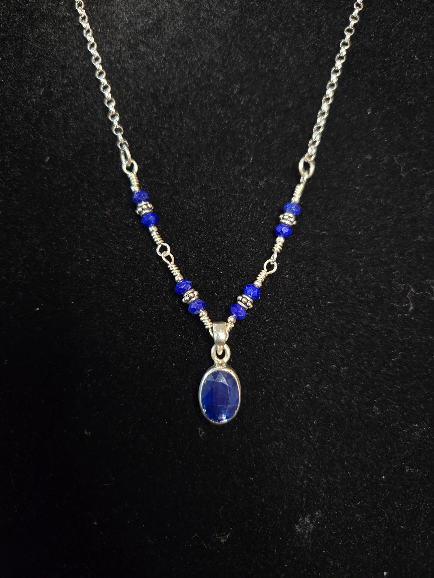 Faceted Blue Kyanite Necklace