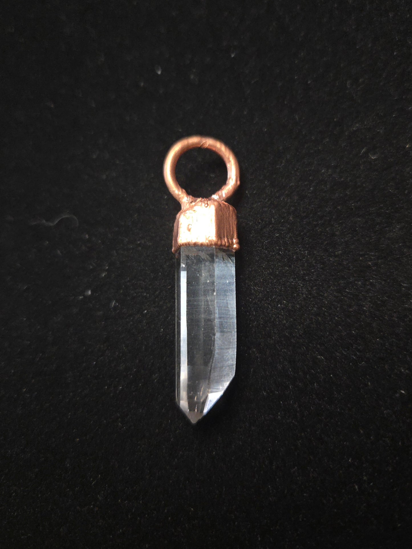 Copper Electroform and Colombian Quartz Pendant