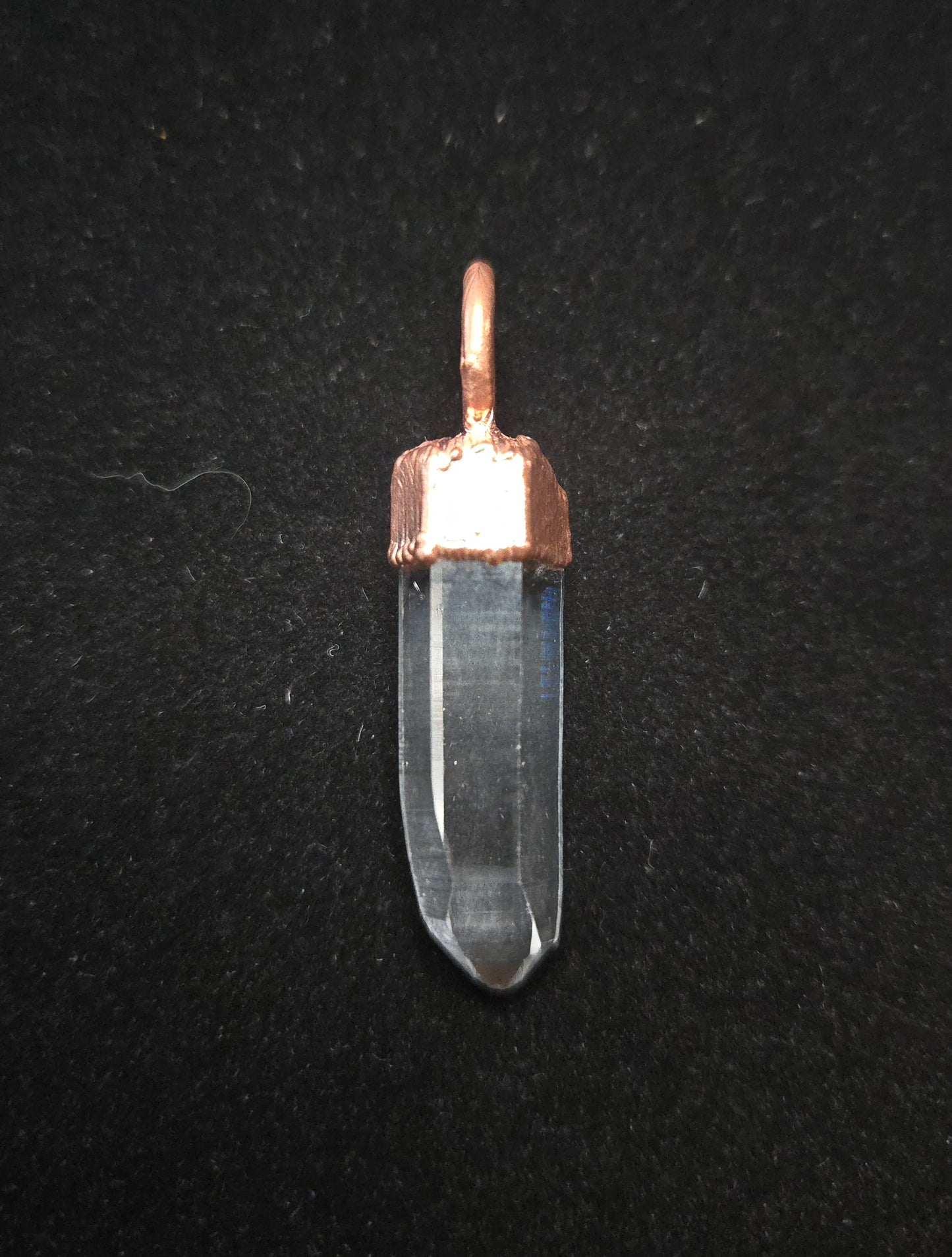 Copper Electroform and Colombian Quartz Pendant