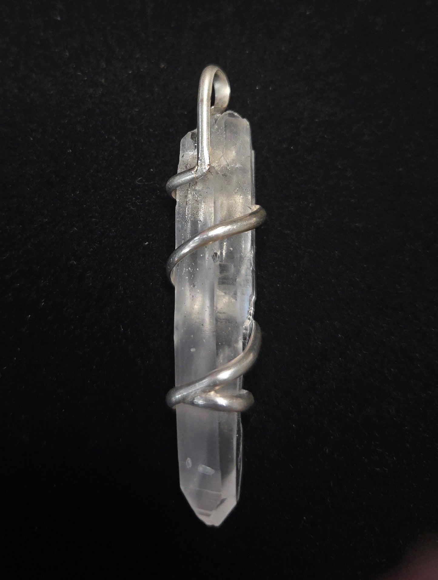 Clear Quartz Sterling Silver Pendant