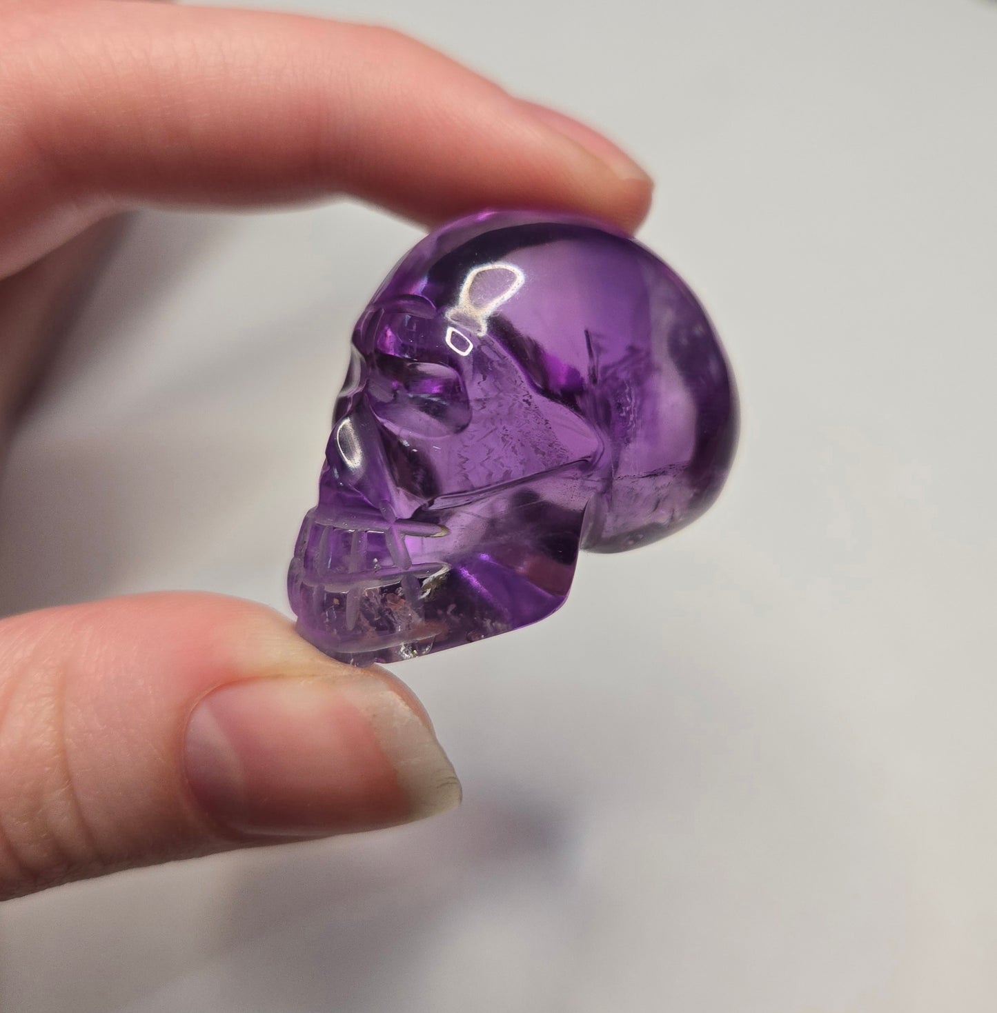 Amethyst Skull Carving - Small