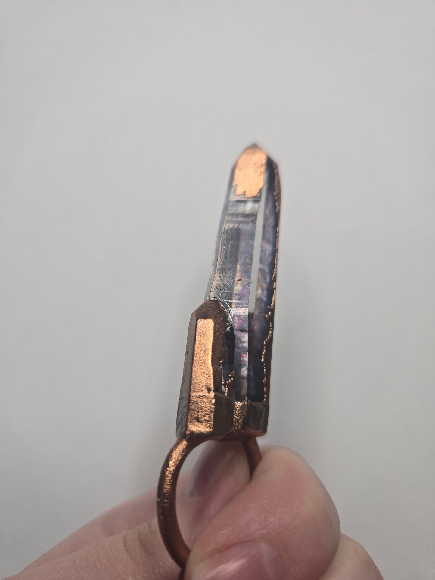 Indigo Aura Quartz Copper Necklace