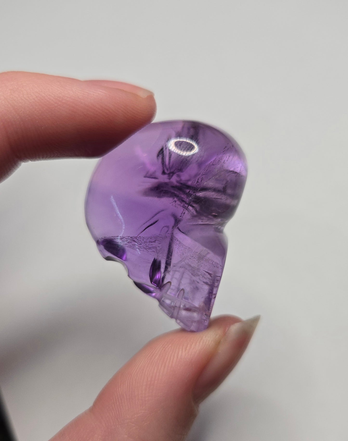 Amethyst Skull Carving - Small