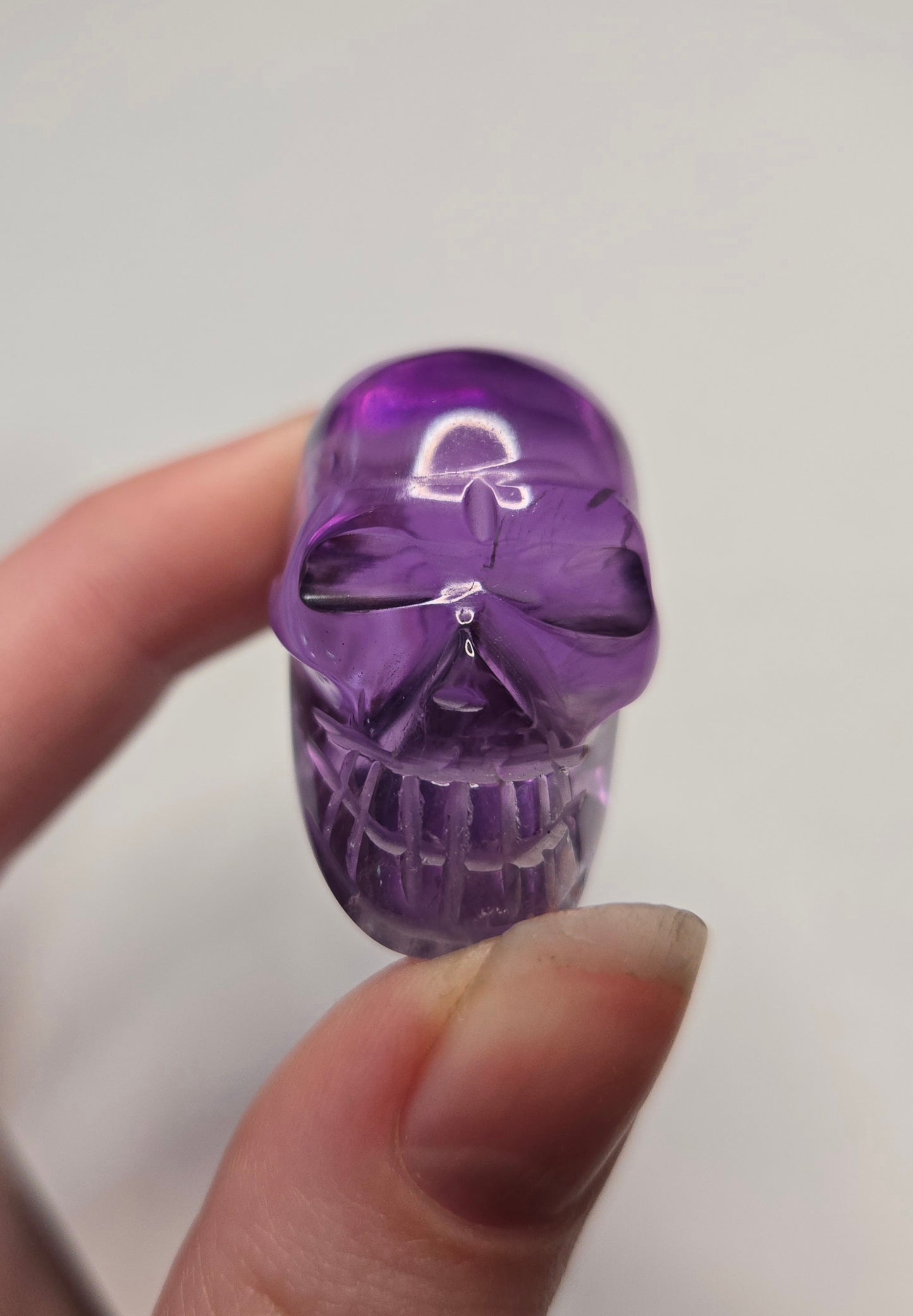 Amethyst Skull Carving - Small