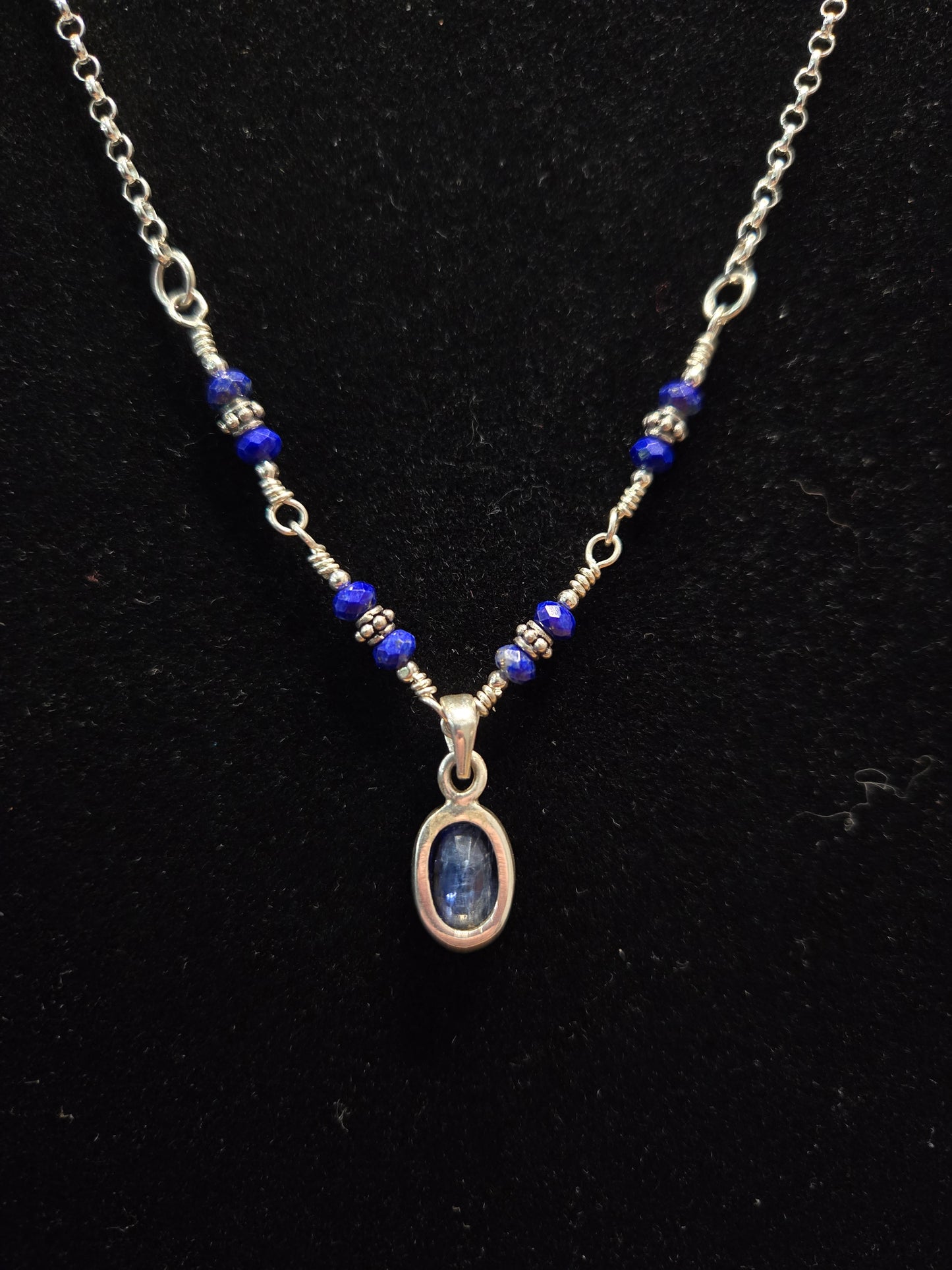 Faceted Blue Kyanite Necklace