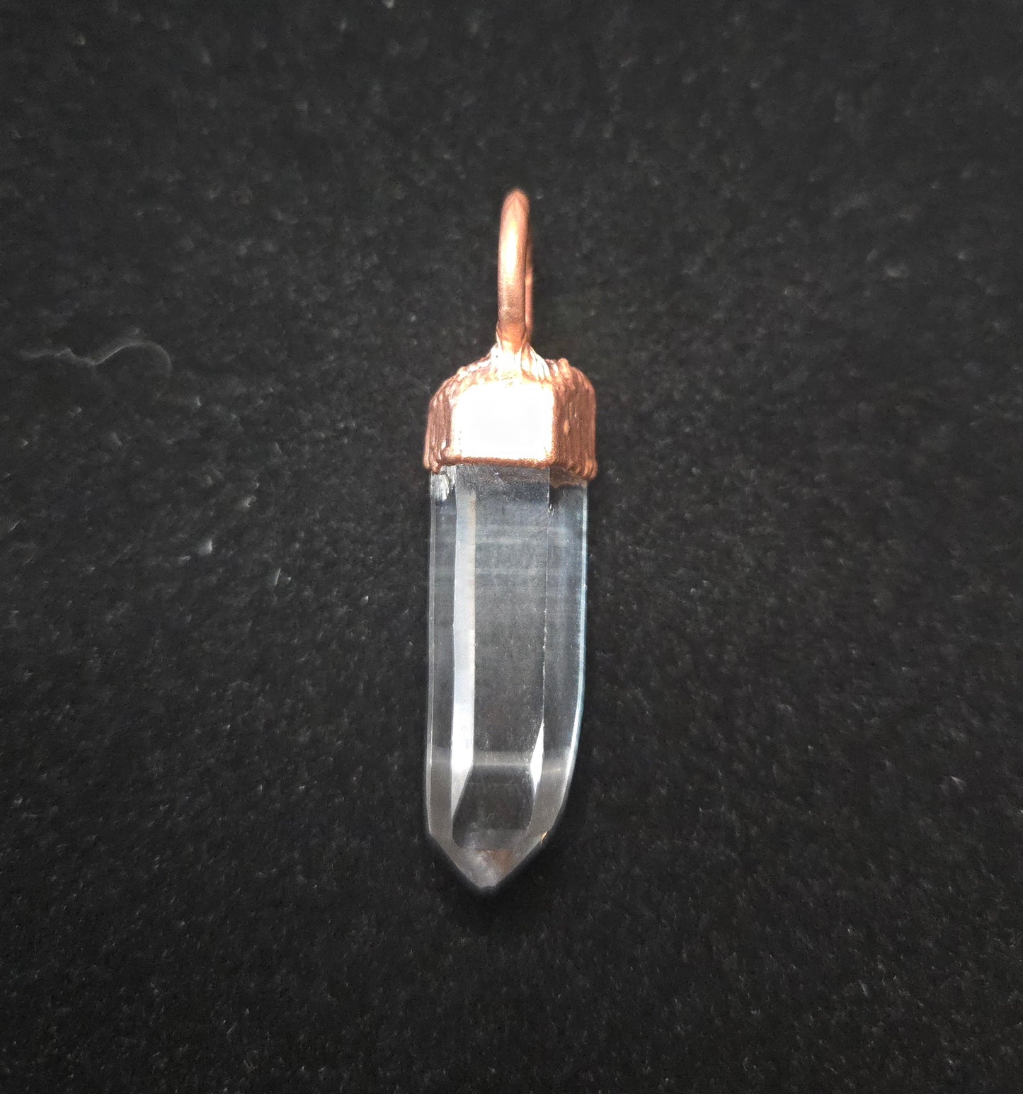 Copper Electroform and Colombian Quartz Pendant