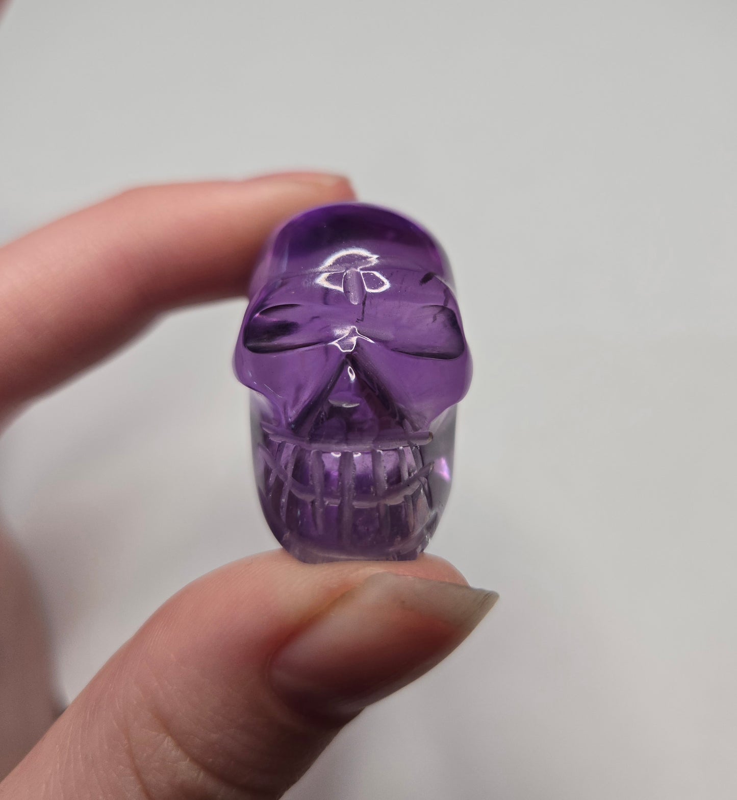 Amethyst Skull Carving - Small