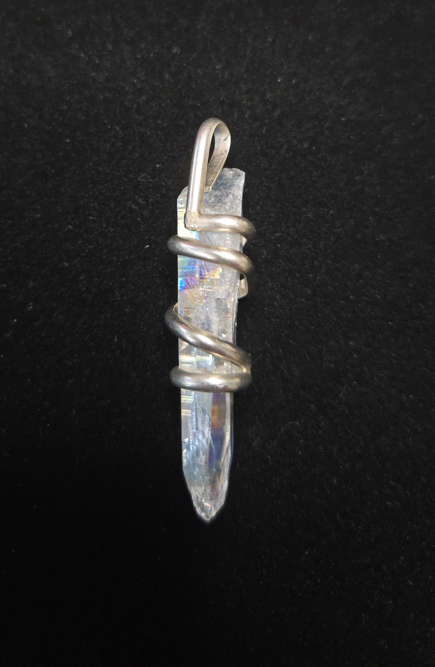 Angel Aura Quartz Sterling Silver Pendant