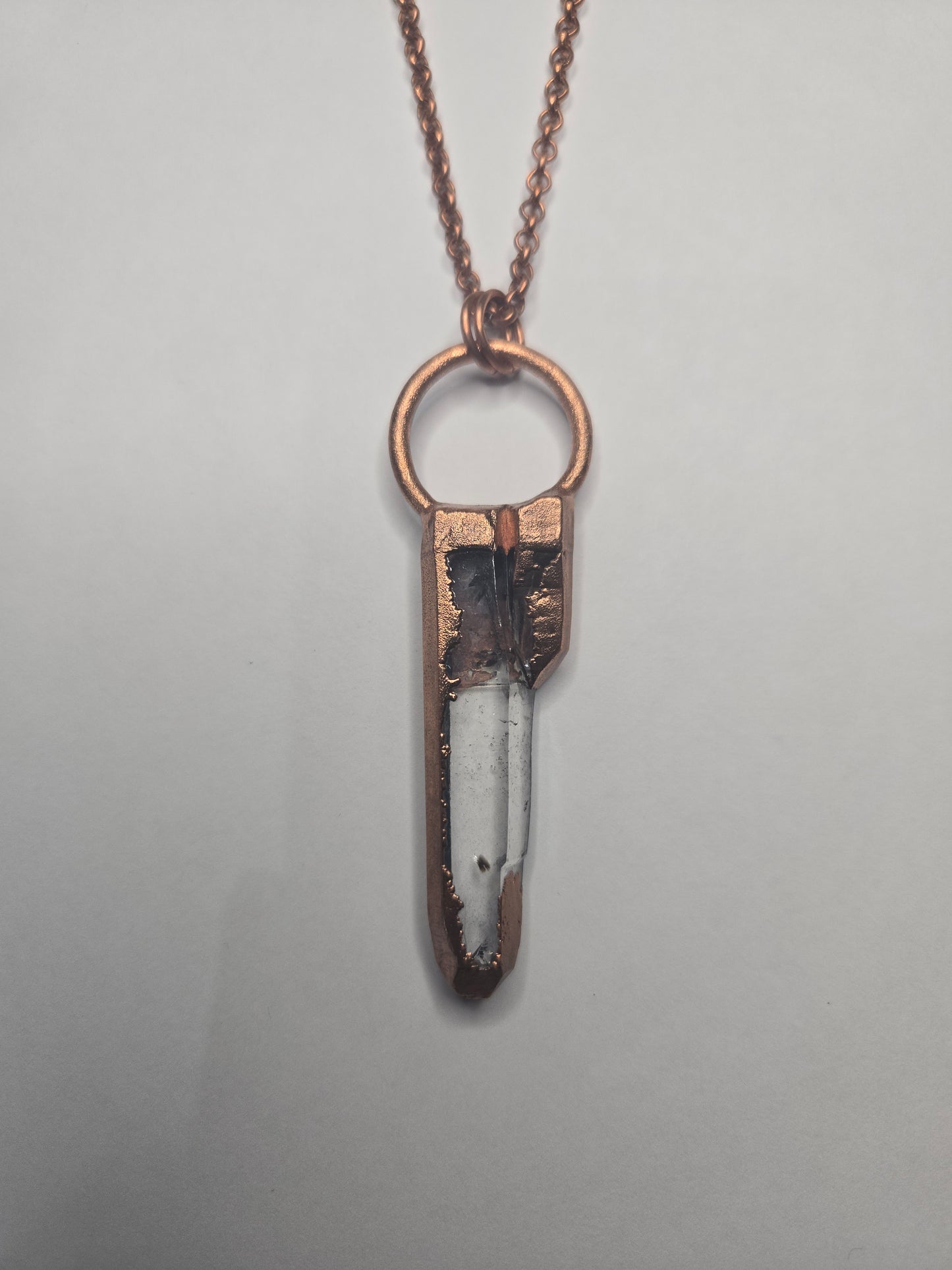 Indigo Aura Quartz Copper Necklace