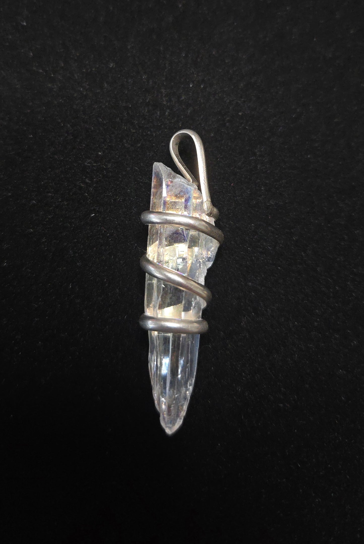 Angel Aura Quartz Sterling Silver Pendant