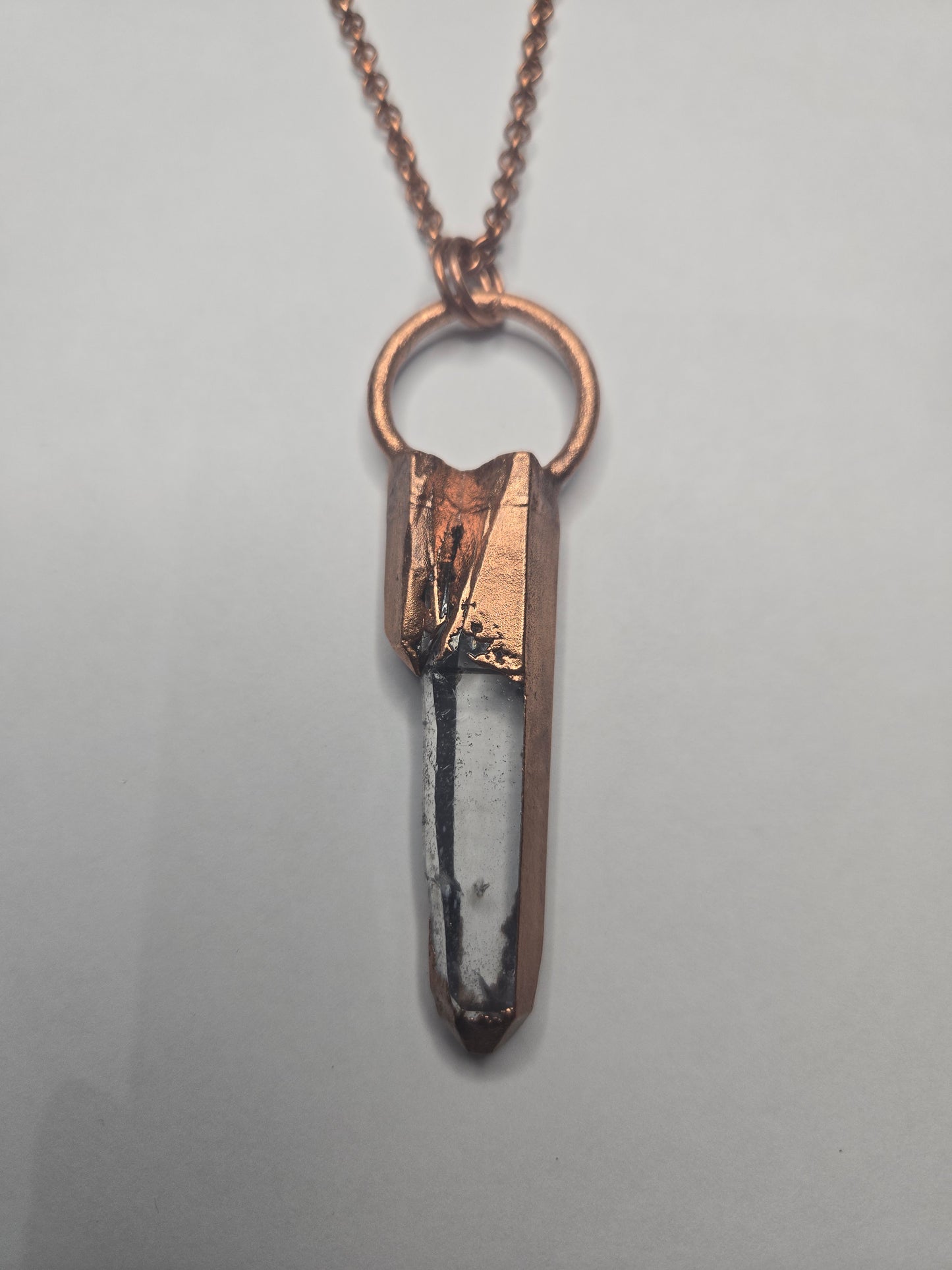 Indigo Aura Quartz Copper Necklace