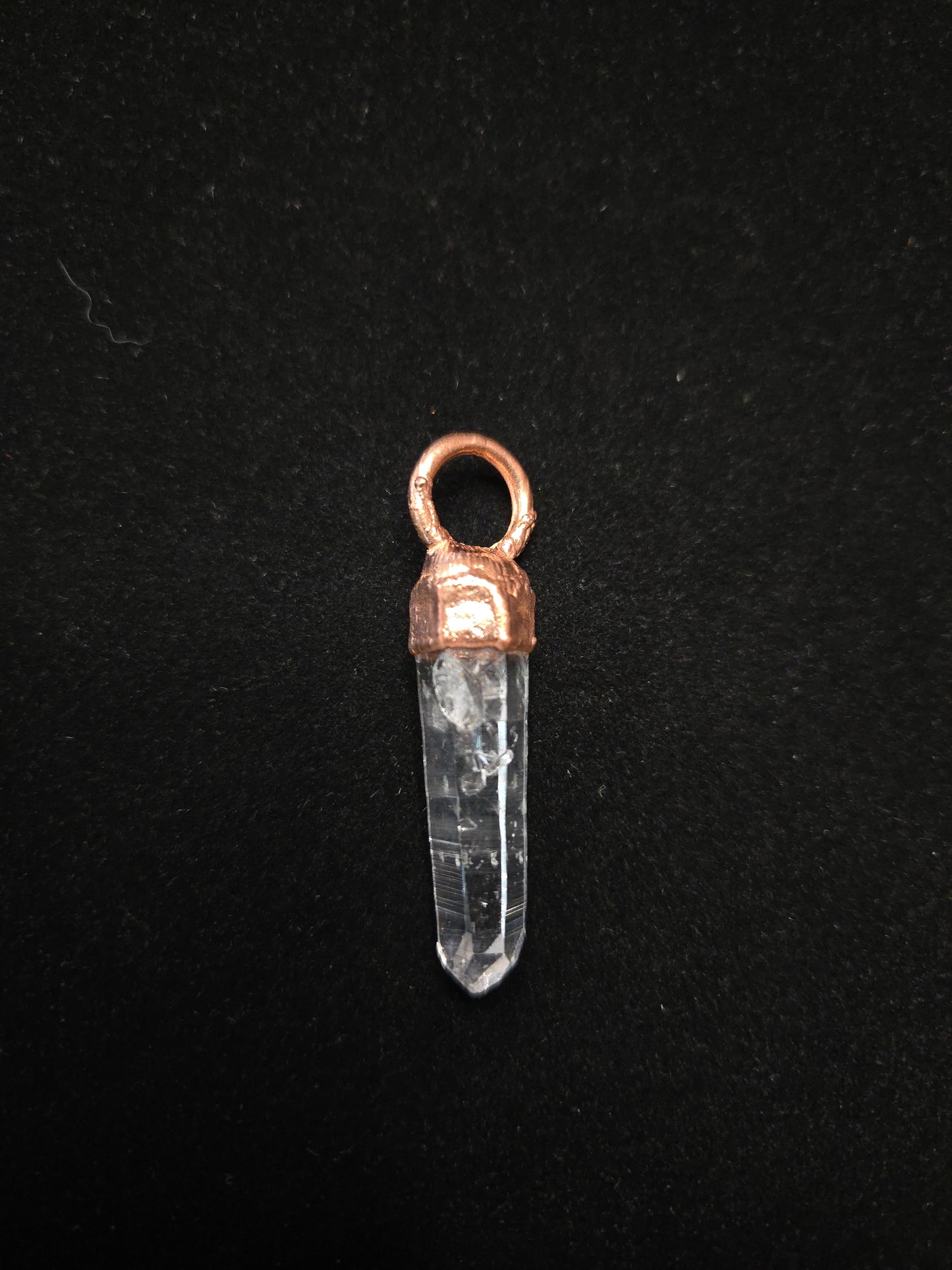Copper Electroform and Colombian Quartz Pendant