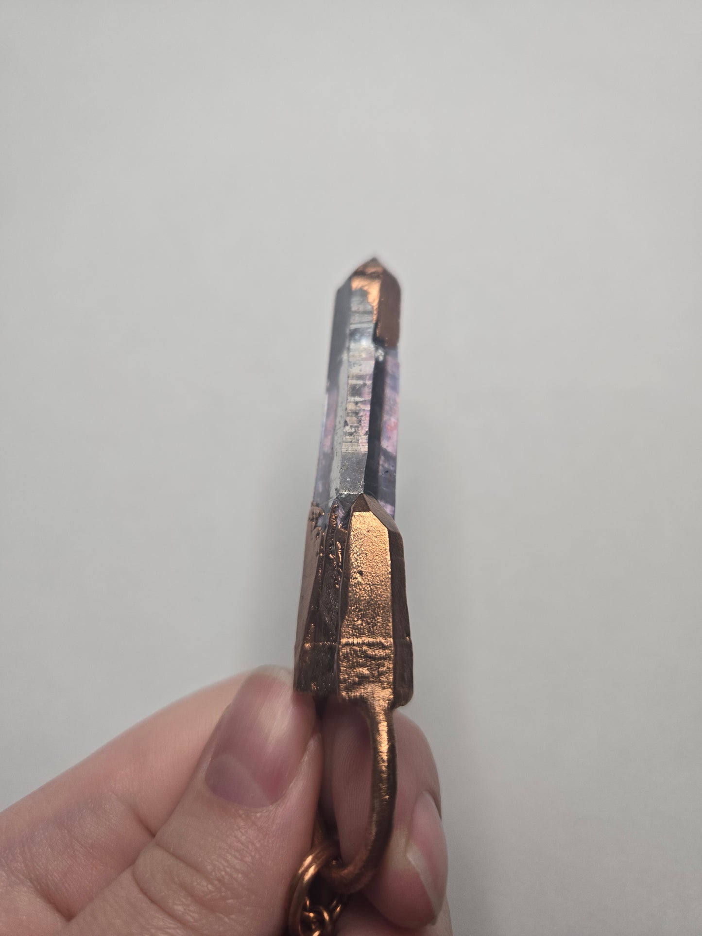 Indigo Aura Quartz Copper Necklace