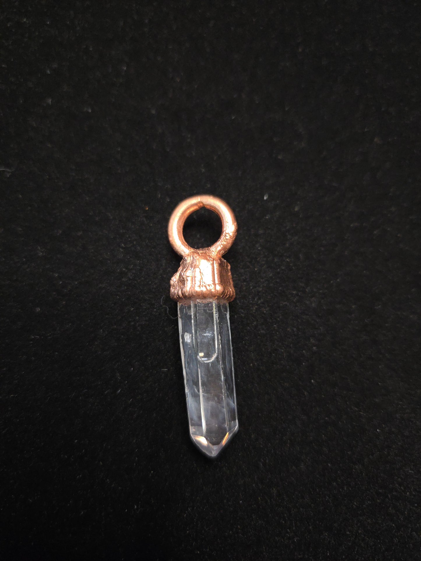 Copper Electroform and Colombian Quartz Pendant