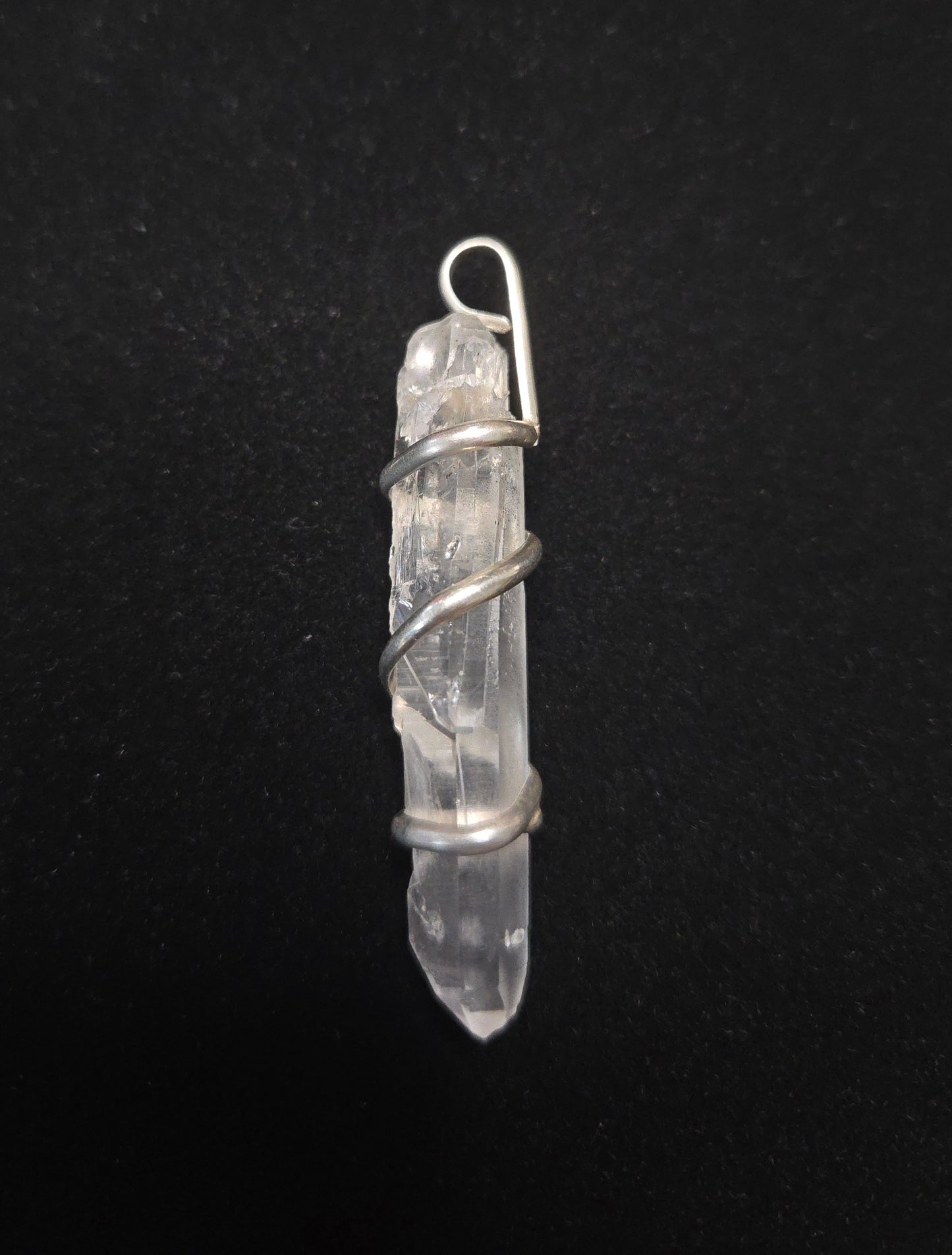 Clear Quartz Sterling Silver Pendant