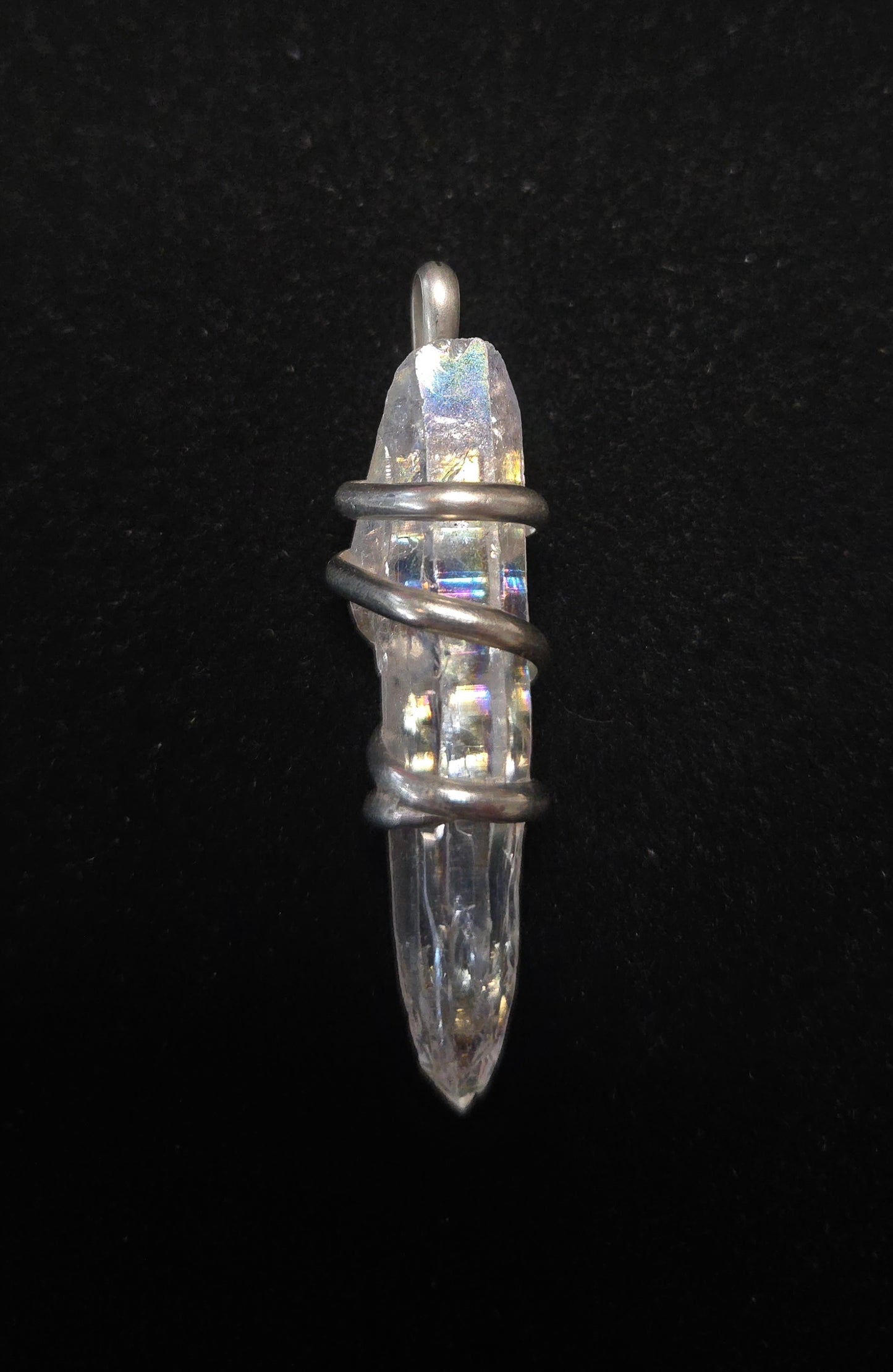 Angel Aura Quartz Sterling Silver Pendant