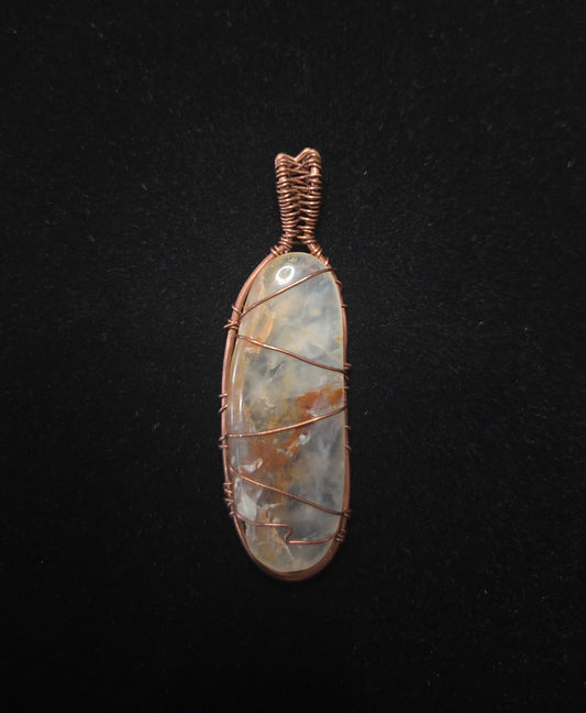 Mount Shasta Nebula Opal Wire Wrap Pendant