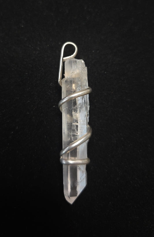 Clear Quartz Sterling Silver Pendant